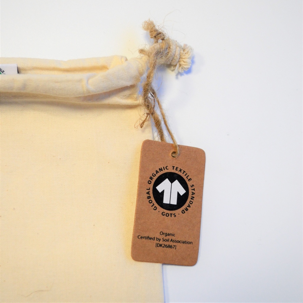 Premium Small Fairtrade & Organic Drawstring Bag | BIDBI