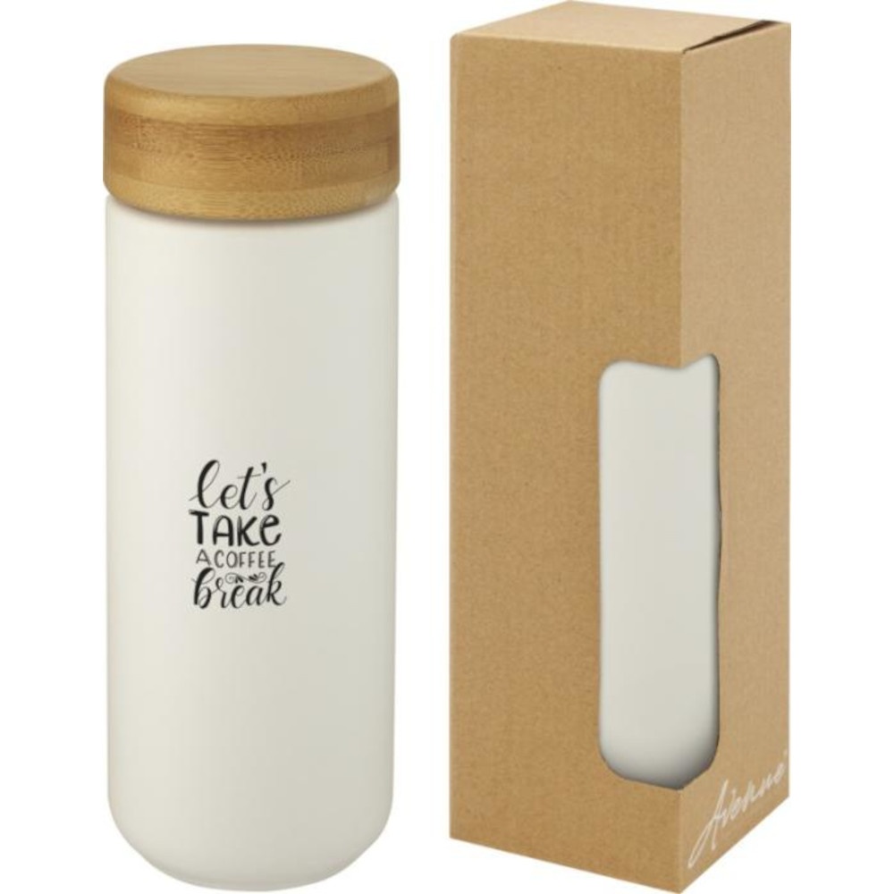 Ribble 300 ML Ceramic Tumbler With Bamboo Lid