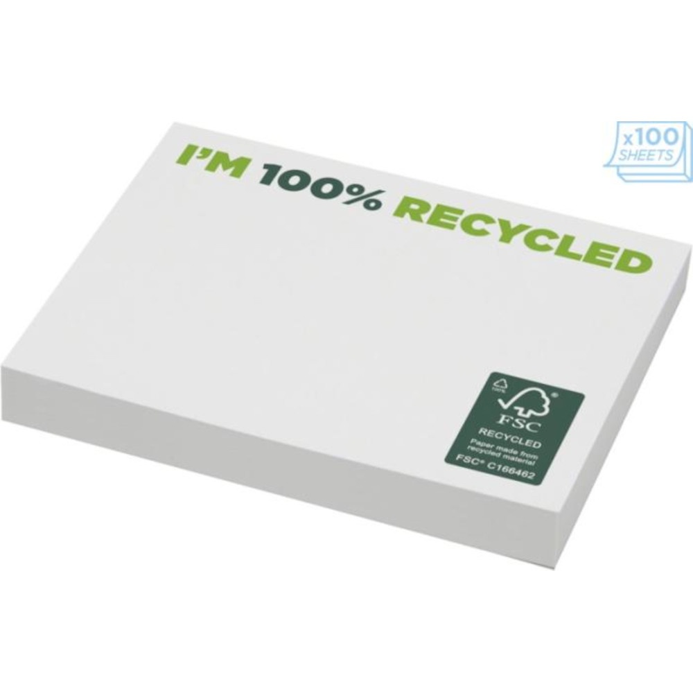 Sherwood Recycled Sticky Notes 100x75 MM