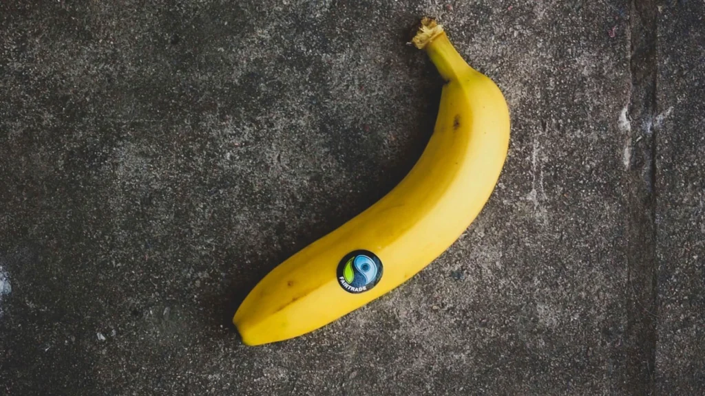 Fairtrade Bannana With Fairtrade Mark