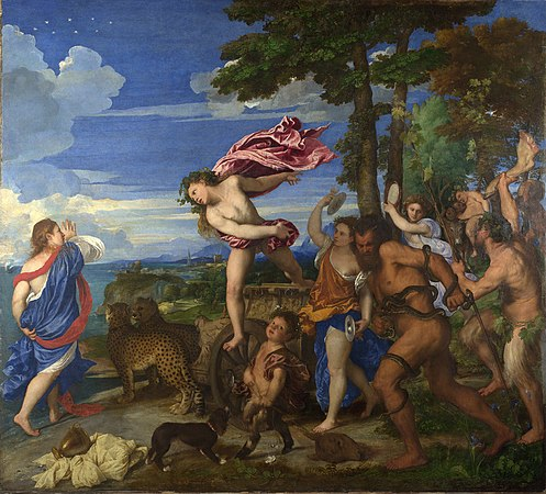 Titian Bacchus and Ariadne ultramarine